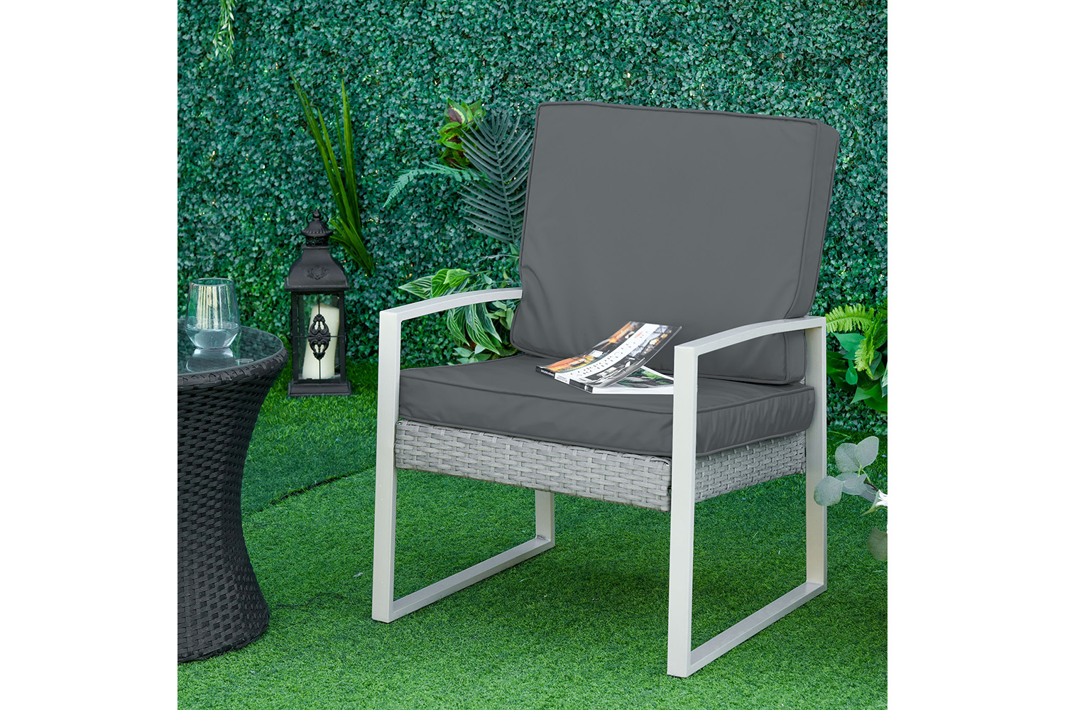 Outsunny Replacement Seat and Back Cushion Set | Grey