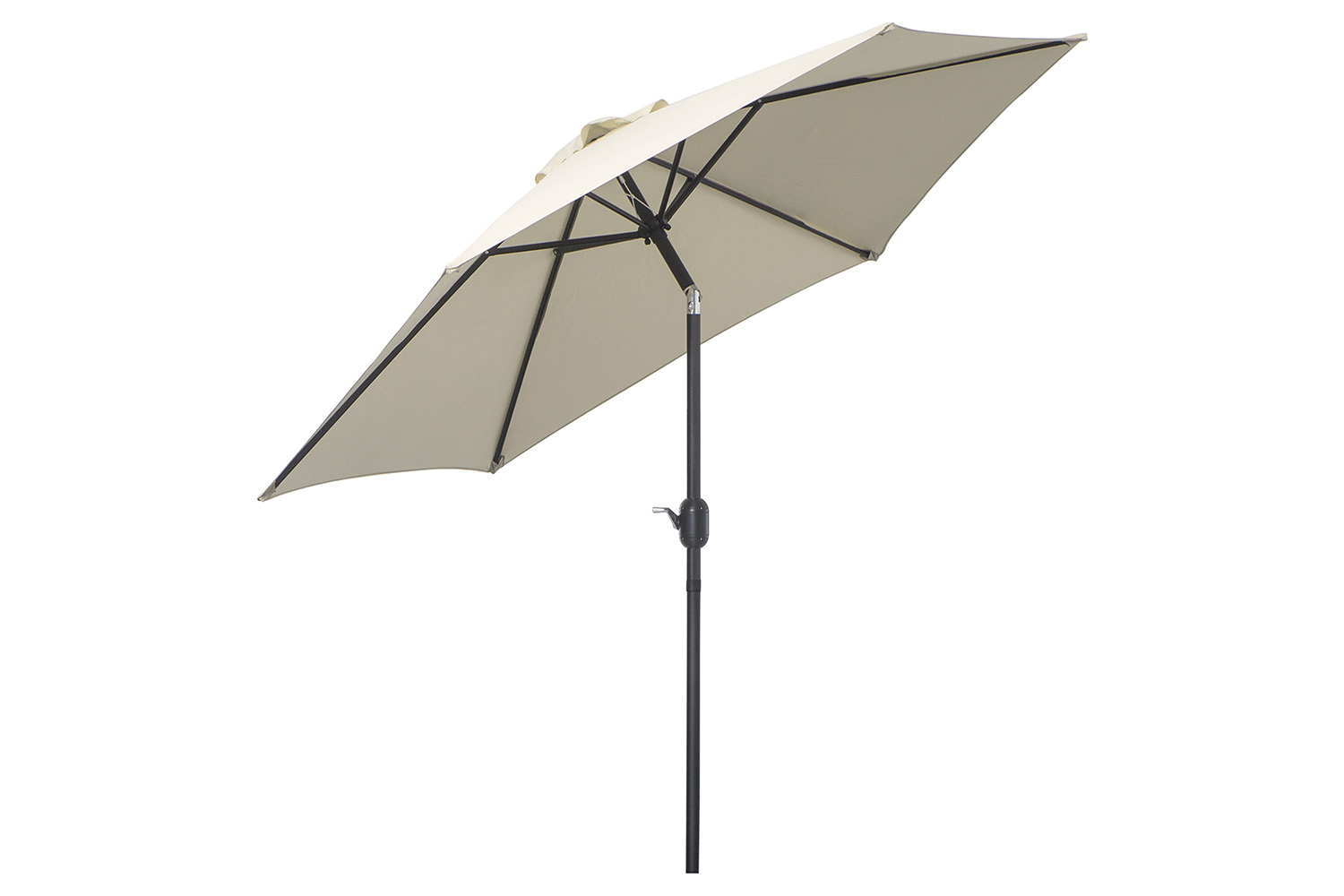 Outsunny Outdoor Garden Tilt Umbrella Sun Parasol | Cream White
