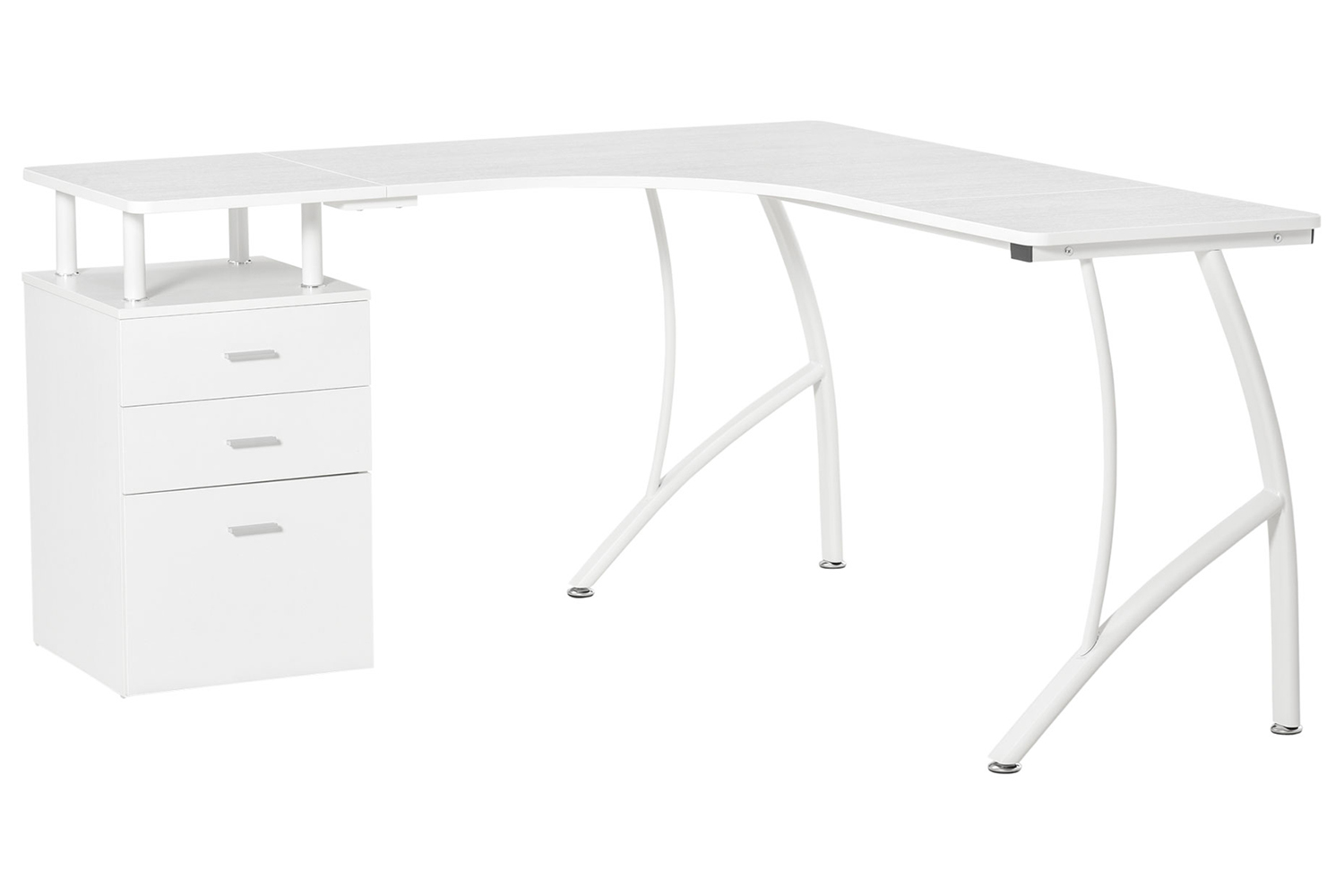 Homcom Home Office Desk | Storage Drawer | White