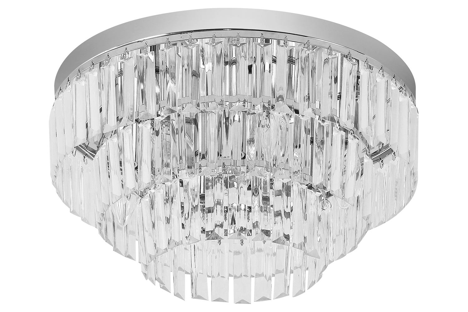 Homcom | Dining Room Ceiling Light | Silver/Clear