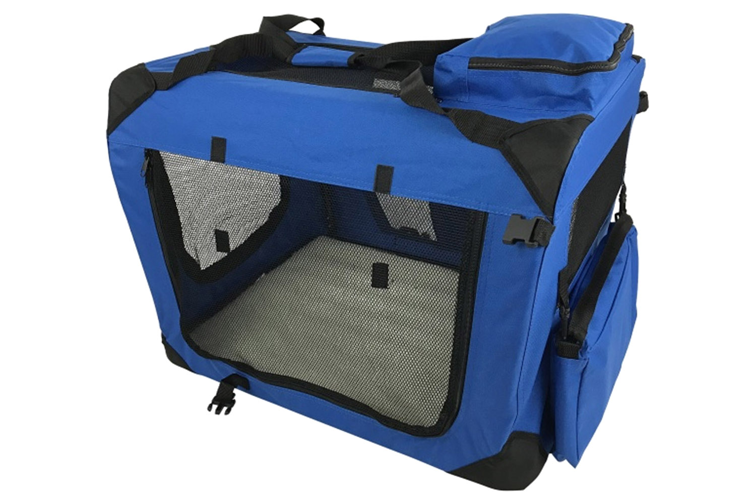 RayGar Folding Soft Crate Pet Carrier | Blue | Medium