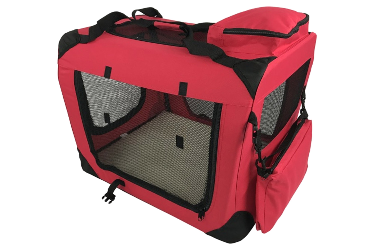 RayGar Folding Soft Crate Pet Carrier Bag | Red | XXL