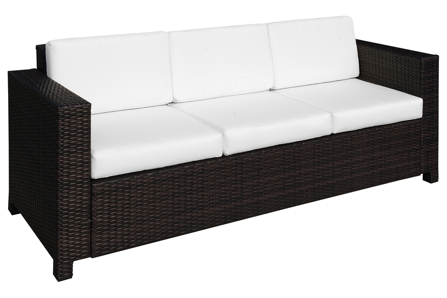 Outsunny 3 Seater Sofa | Rattan | Brown