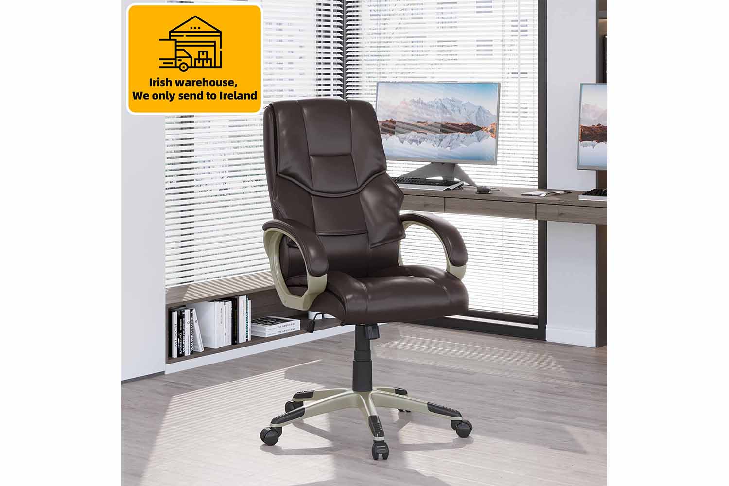 Homcom Executive Office Desk Chair | Brown