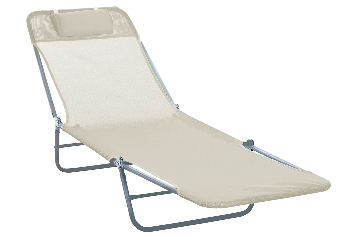 Outsunny Adjustable Sun Lounger | Beige