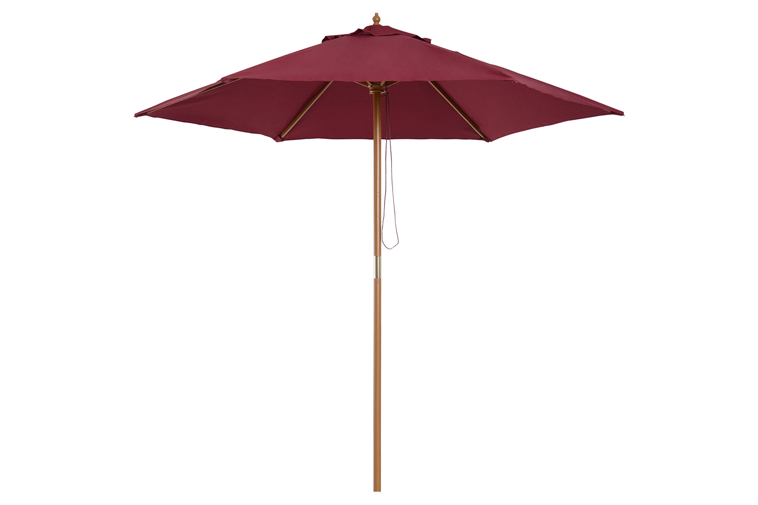 Outsunny 2.5m Parasol Umbrella | Wine Red