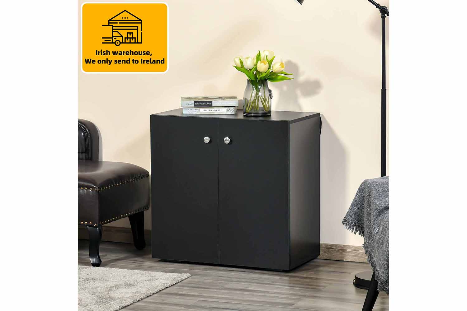 Homcom Sideboard | Storage Cabinet | Black