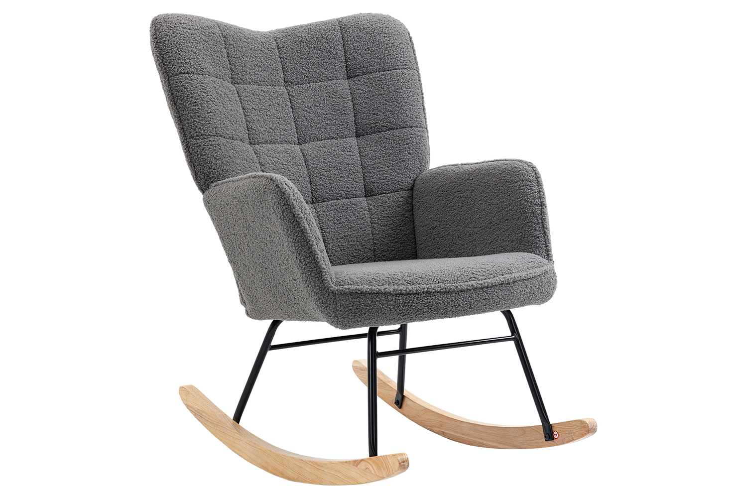 Homcom Boucle Rocking Chair | Dark Grey