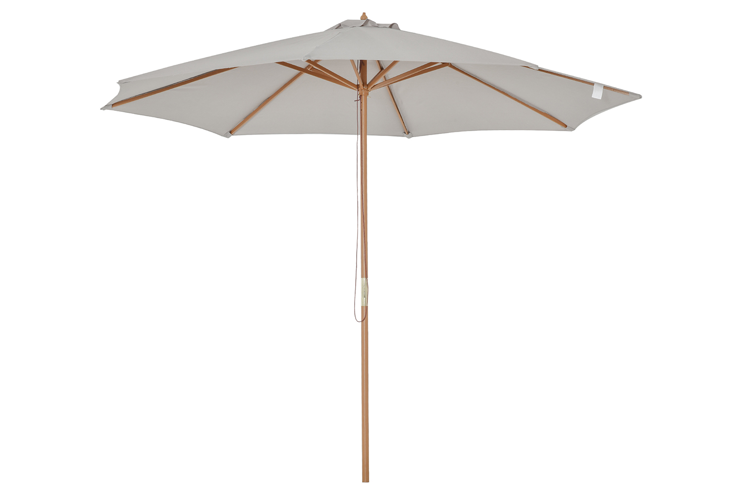 Outsunny 3m Parasol Umbrella | Grey/Teak