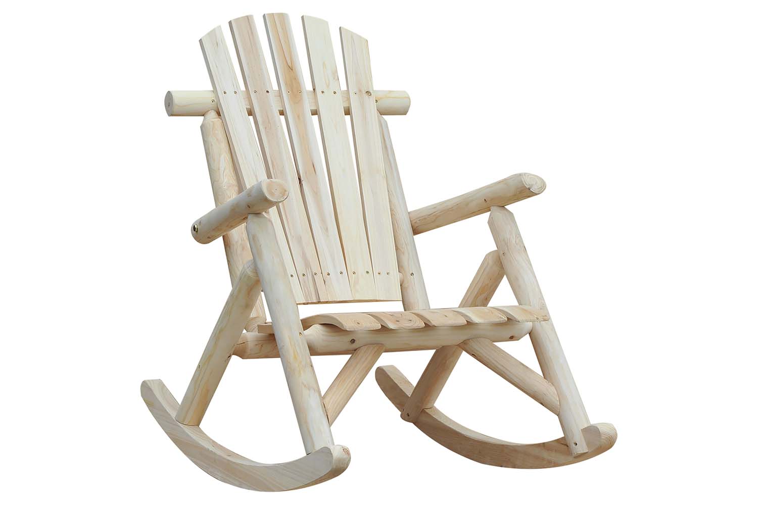 Outsunny Cedar Wood Rocking Armchair | Burly Wood
