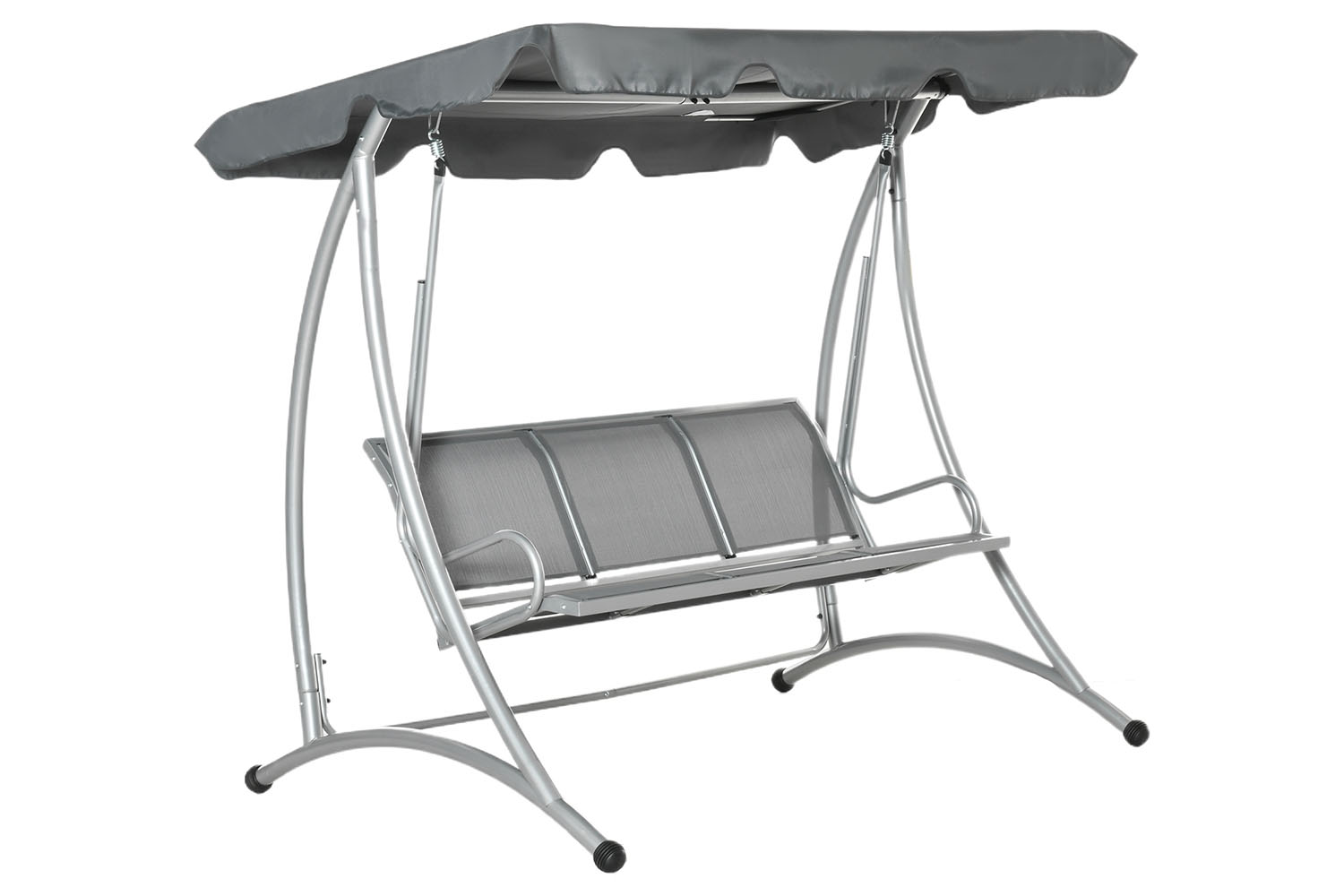 Outsunny 3 Seater Porch Swing Chair Bench | Dark Grey