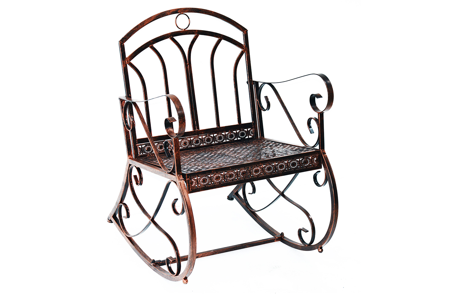 Outsunny Antique Wrought Metal Rocking Chair | Bronze