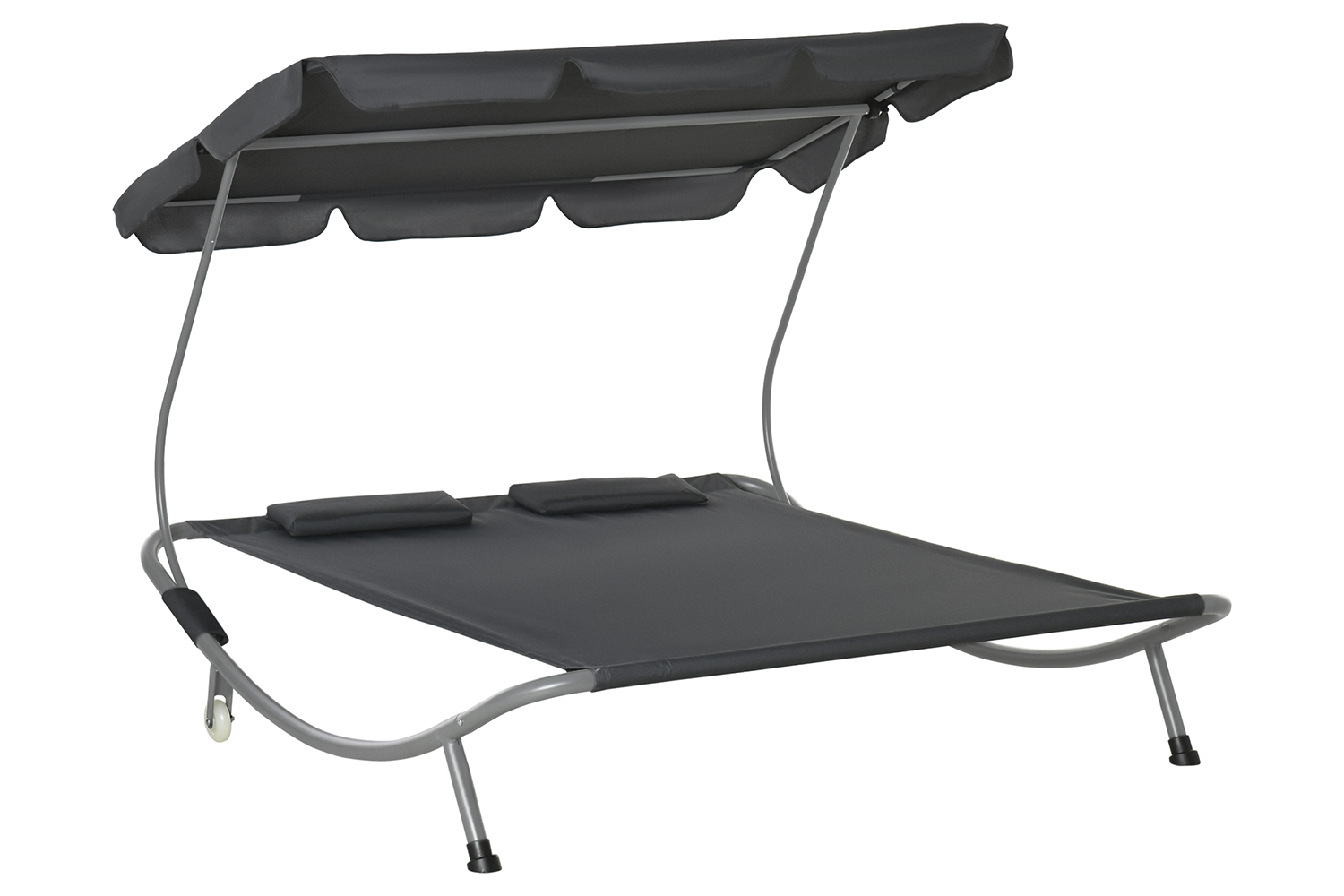 Outsunny Double Hammock Sun Lounger | Grey