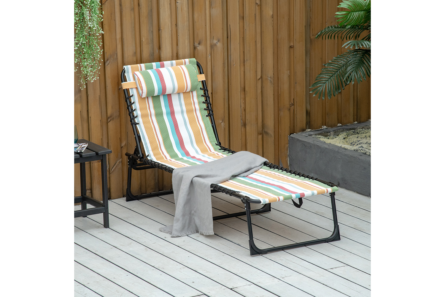 Outsunny Folding Sun Lounger | Multi