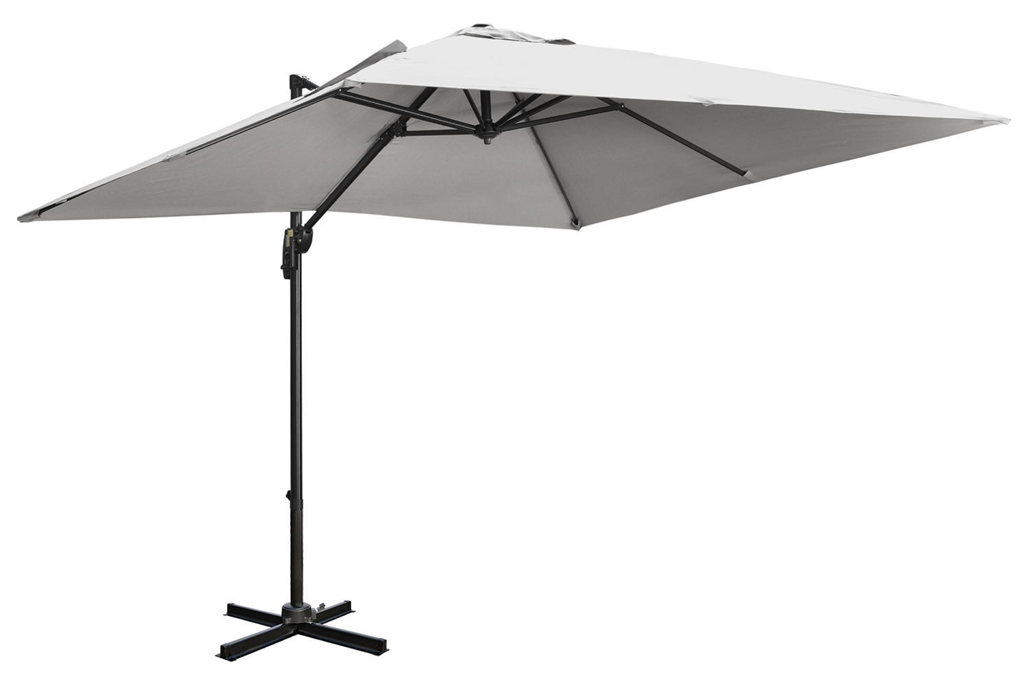 Outsunny 2.7m Square Overhanging Umbrella | Grey