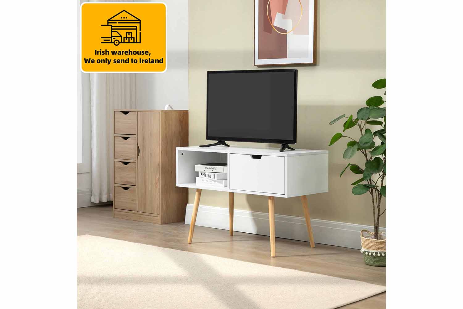 Homcom TV Unit | White