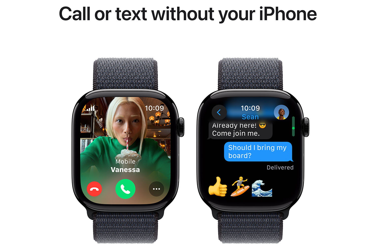 Apple Watch Series 10 GPS + Cellular | 46mm | Jet Black Aluminium Case with Ink Sport Loop