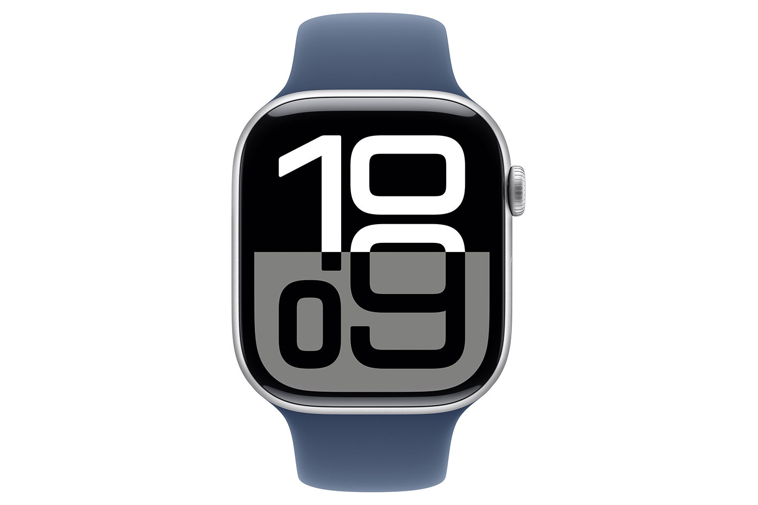 Apple Watch Series 10 GPS + Cellular | 46mm | Silver Aluminium Case with Denim Sport Band M/L