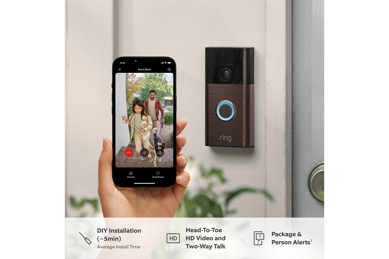Ring Battery Video Doorbell | Venetian Bronze