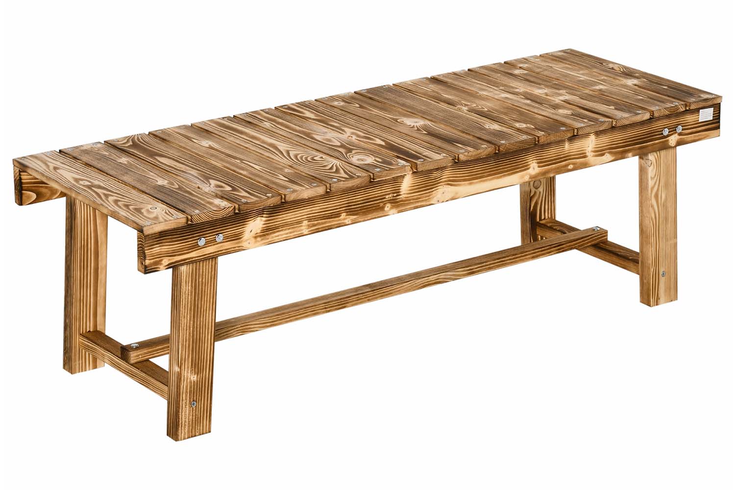 Outsunny 2 Seater Wooden Garden Bench | Carbonised