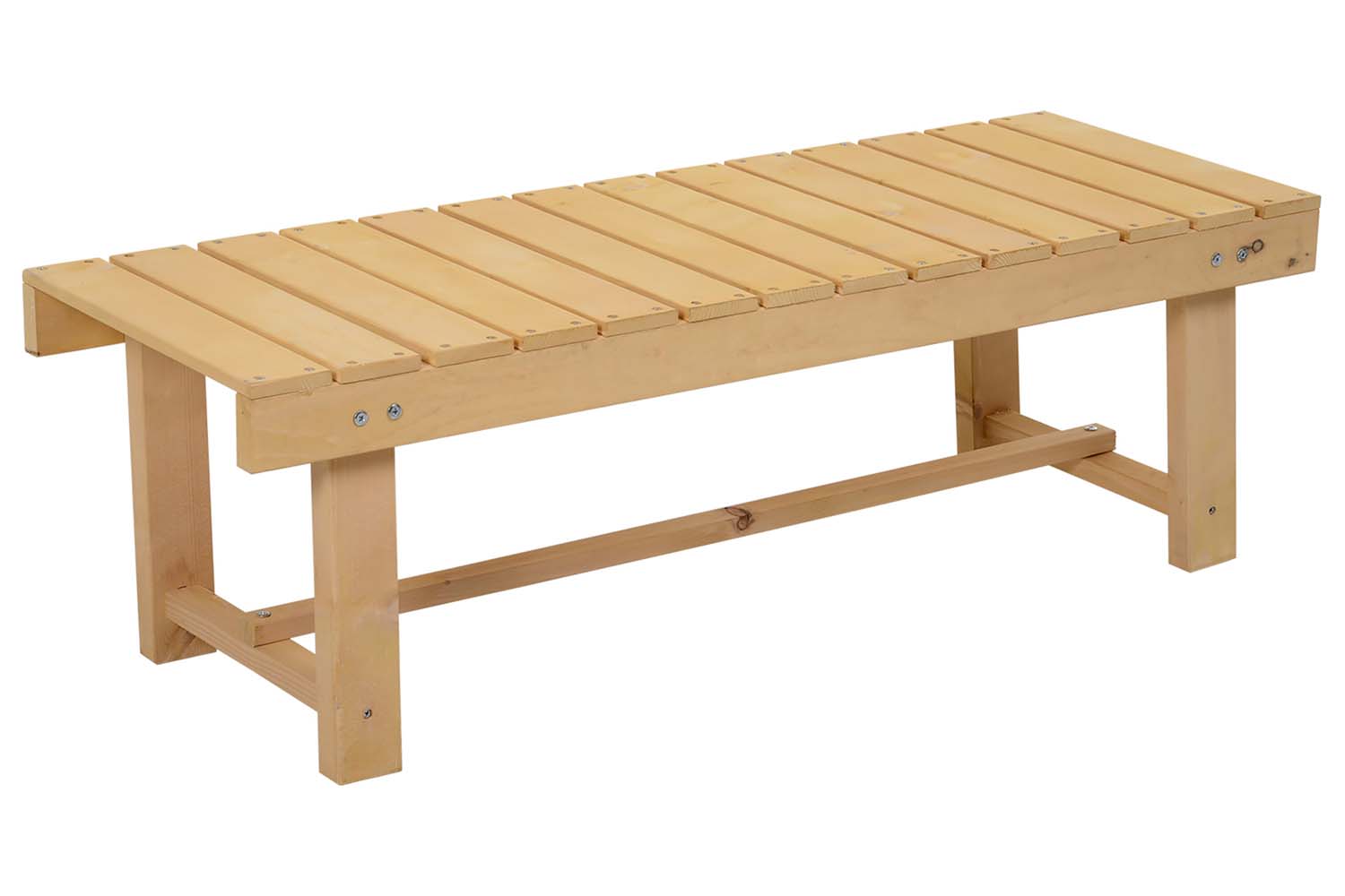 Outsunny 2-Seater Outdoor Garden Patio Bench | Natural
