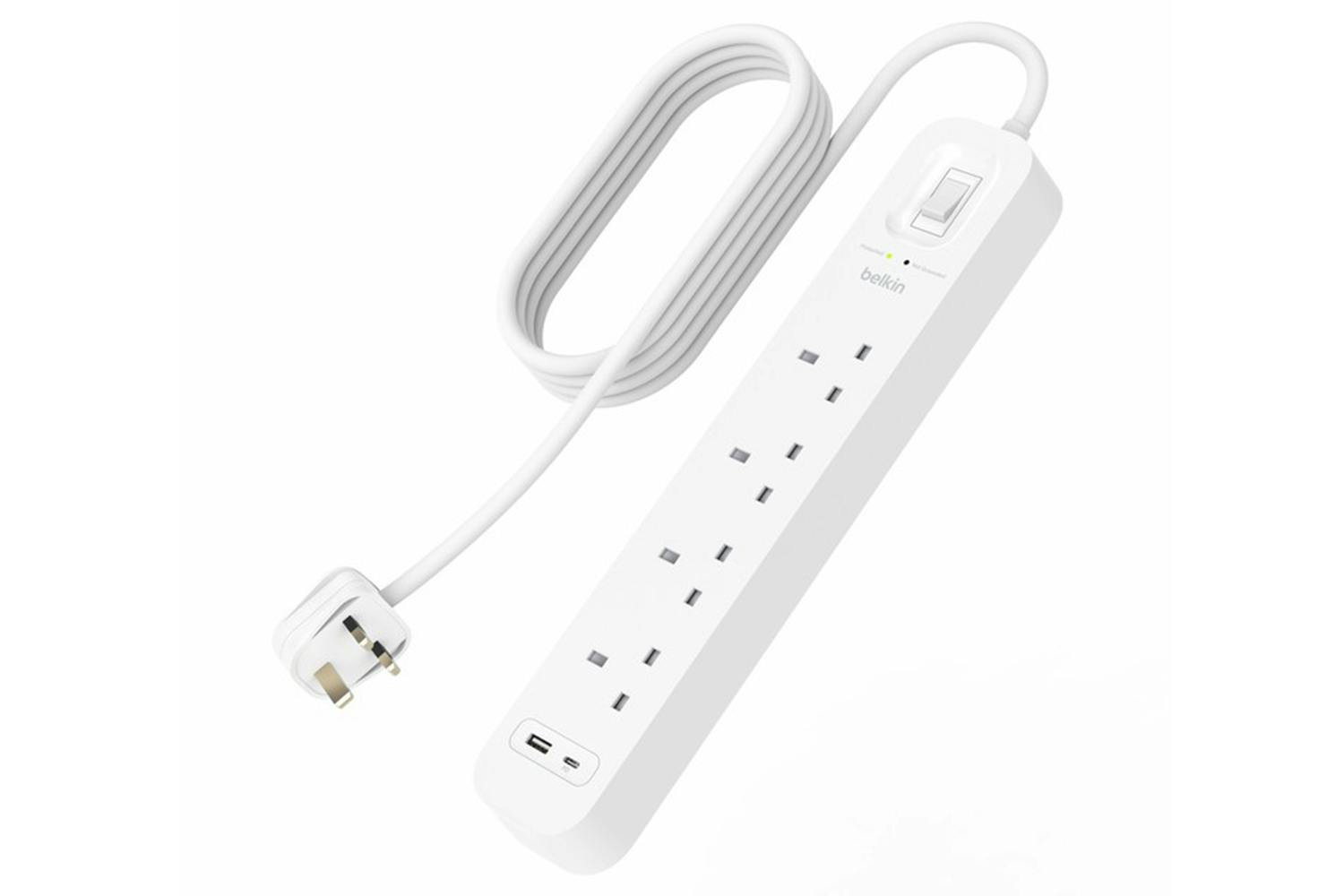 Belkin Connect 4 Outlet with 1 USB-C & 1 USB-A Surge Protector | Ireland
