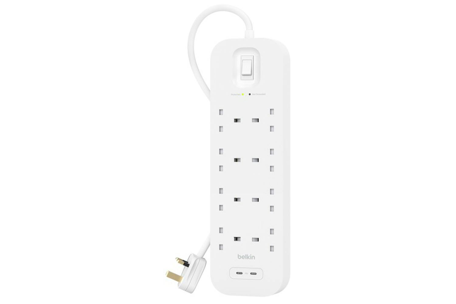 Belkin Connect USB-C Charging 8 Outlet Surge Protector | 2m | Ireland