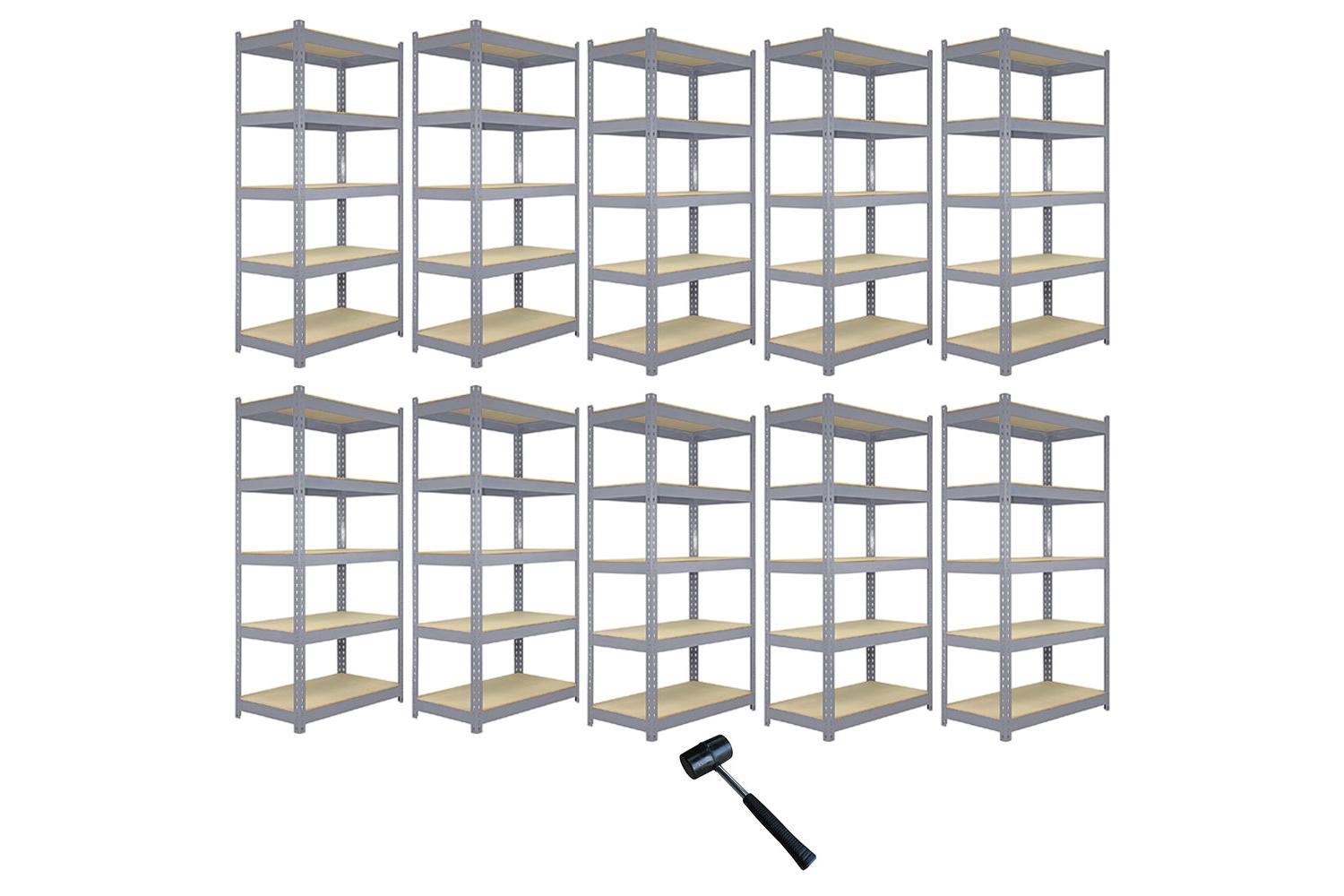 Monstershop 10 x Q-Rax Metal Racking Units | Grey