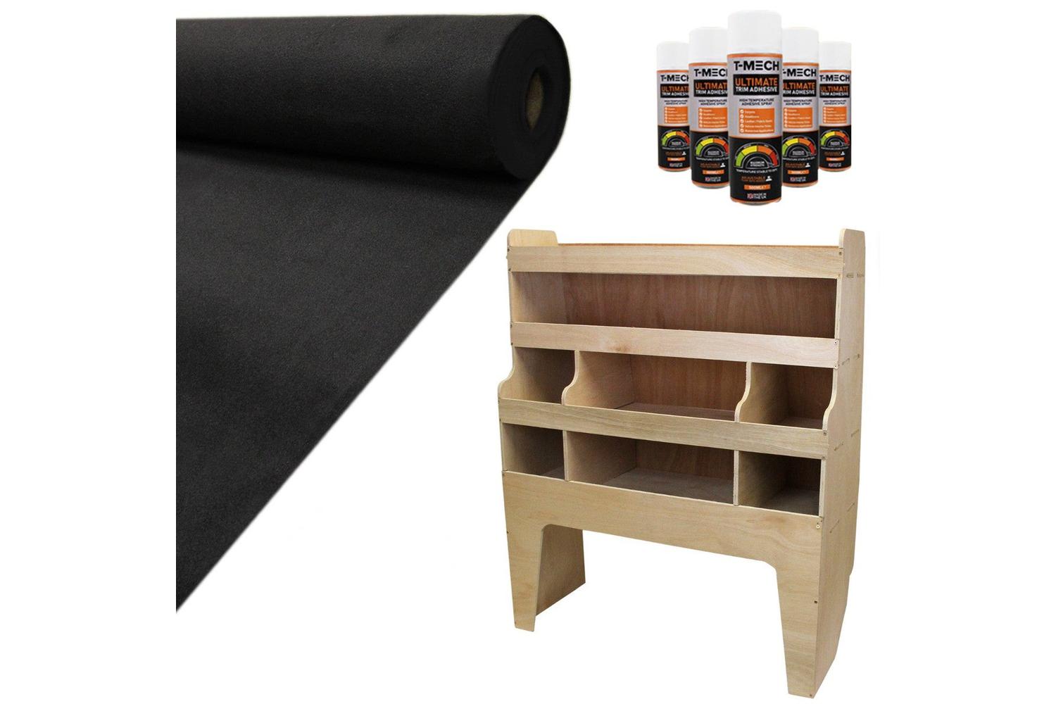 Monstershop 1sqm Van Lining & Vw Transporter Racking Unit | Black