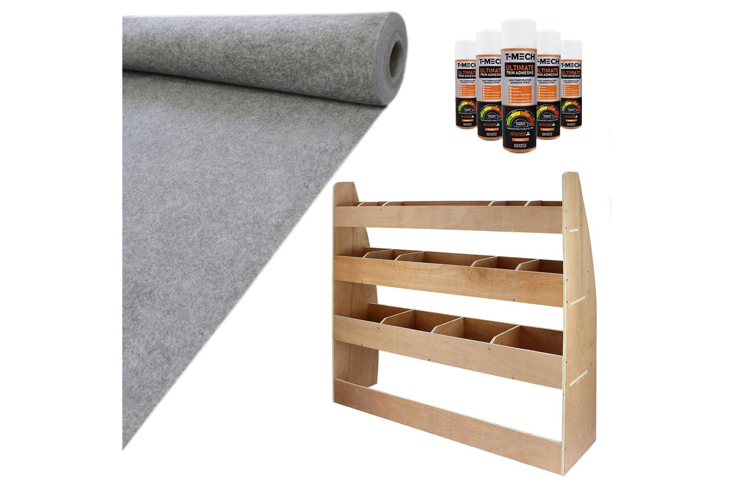 Monstershop 11sqm Van Lining Glue & Citroen Berlingo Rack