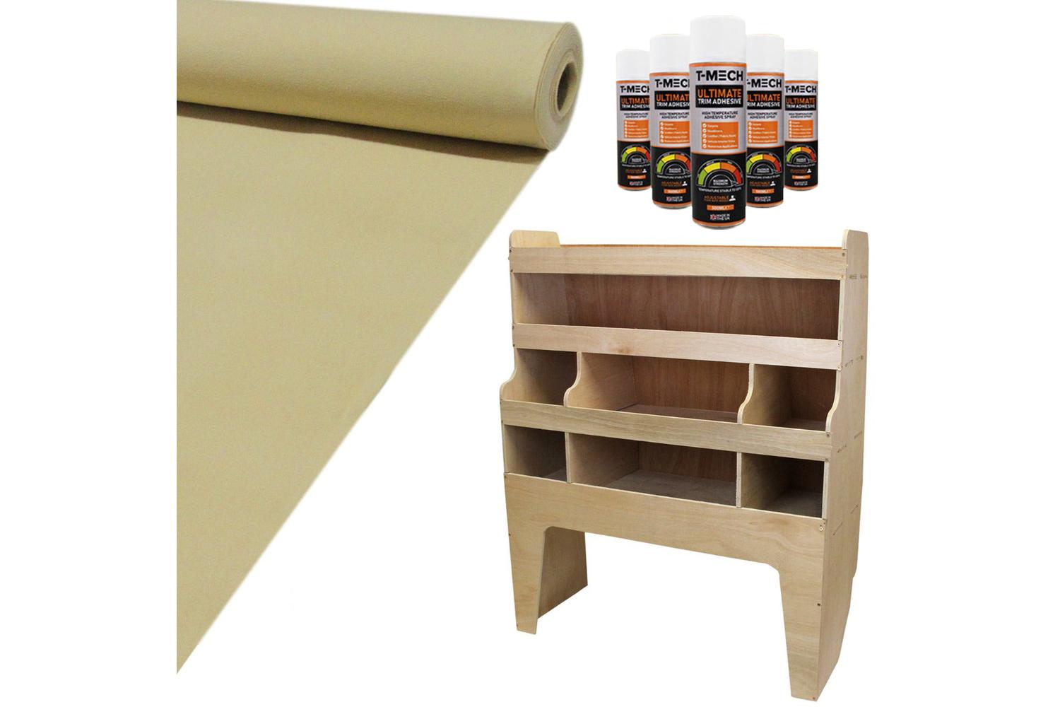 Monstershop 11m2 Wheat Van Lining and VW Transporter Racking Unit