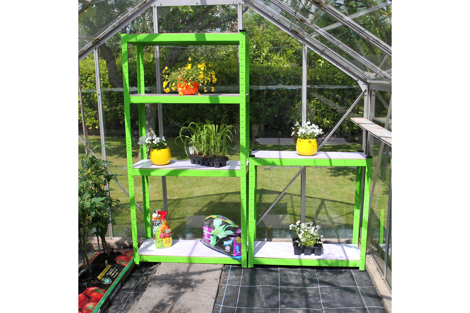 Monstershop 2 x Greenhouse Water-Resistant Racking