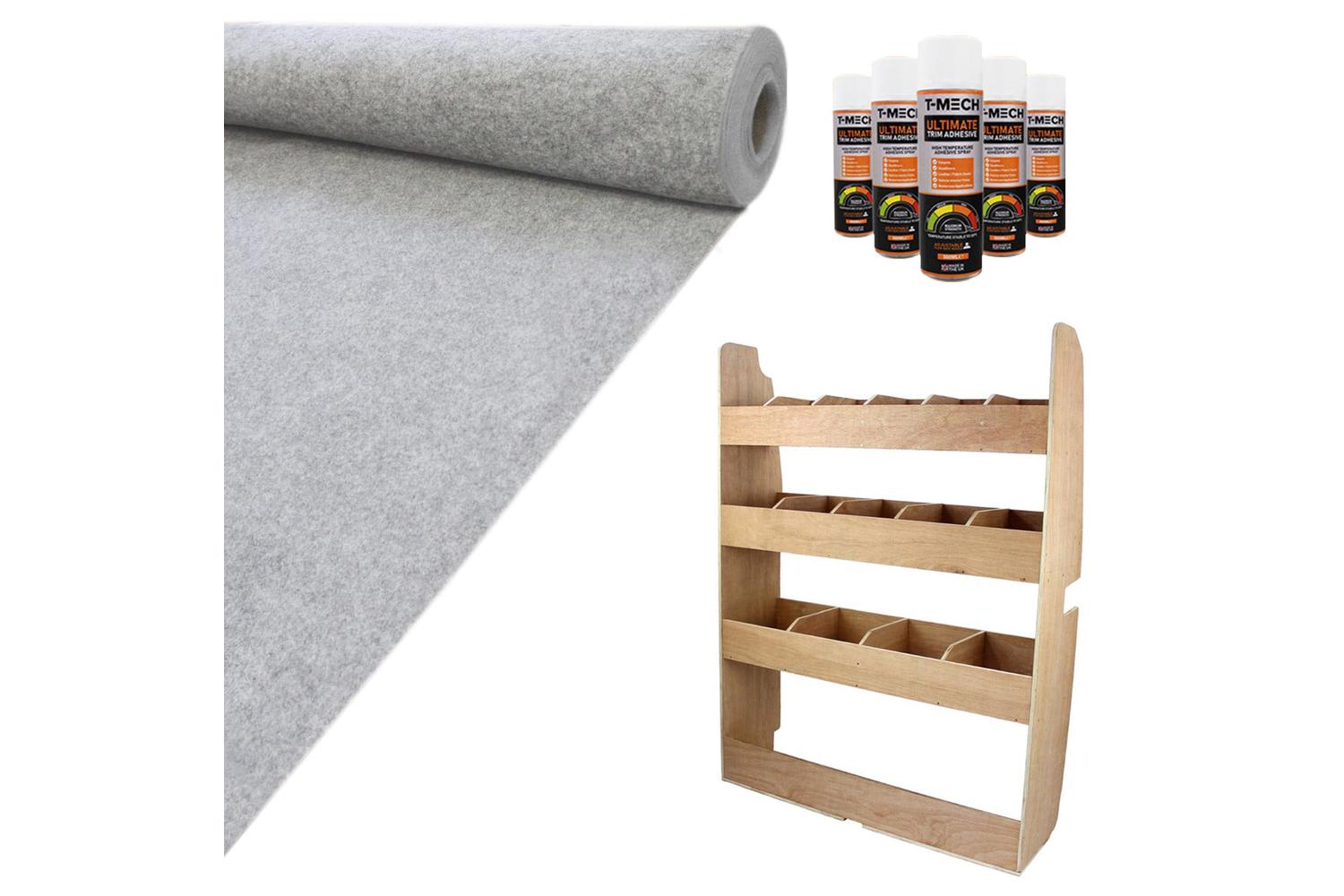 Monstershop 26315 - 11sqm Silver Grey Van Lining & Ford Tran