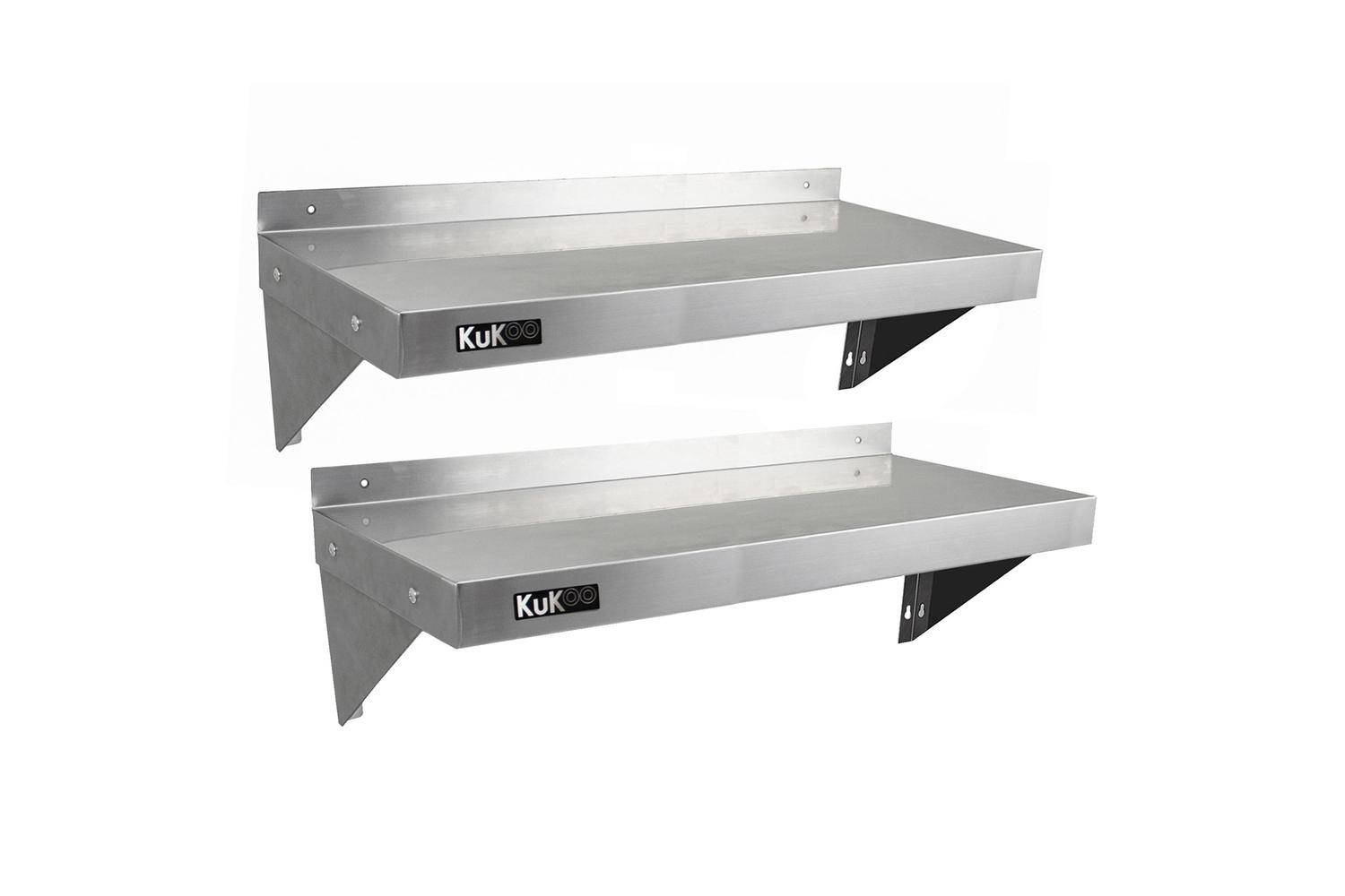 Monstershop 2 x Kukoo Stainless Steel Shelves