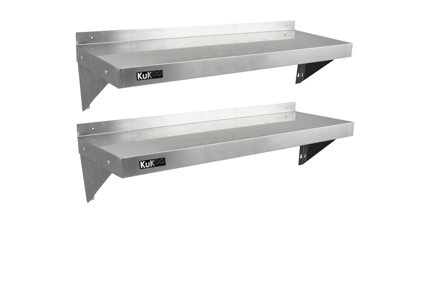 Monstershop 2 x Kukoo Stainless Steel Shelves