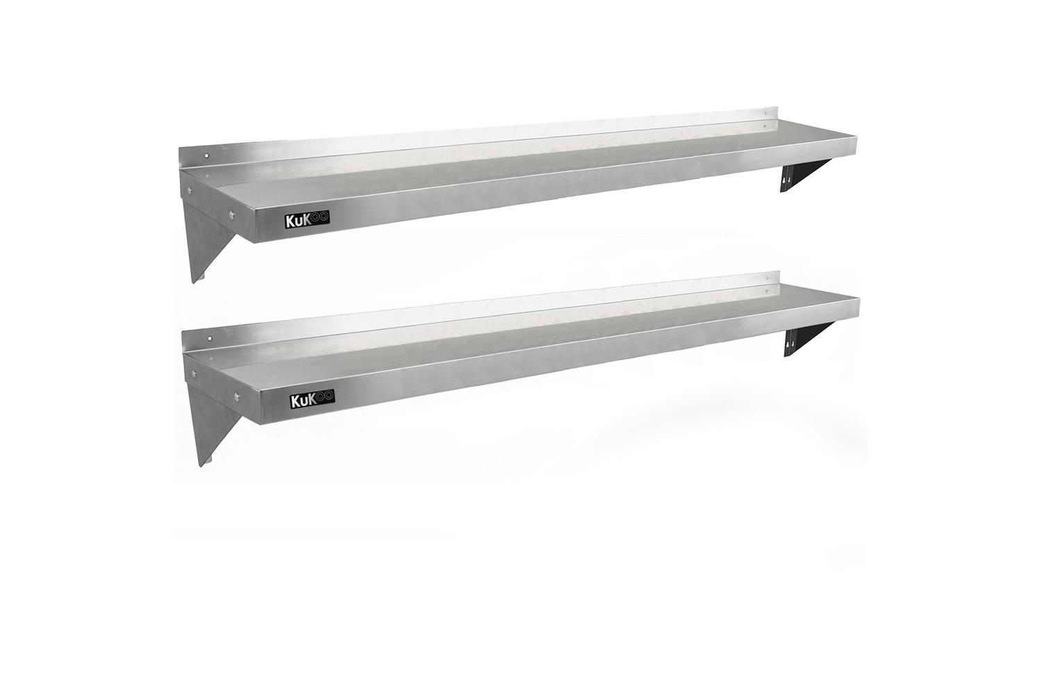 Monstershop 2 x Kukoo Stainless Steel Shelves