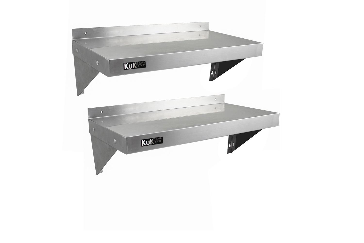 Monstershop 2 x Kukoo Stainless Steel Shelves