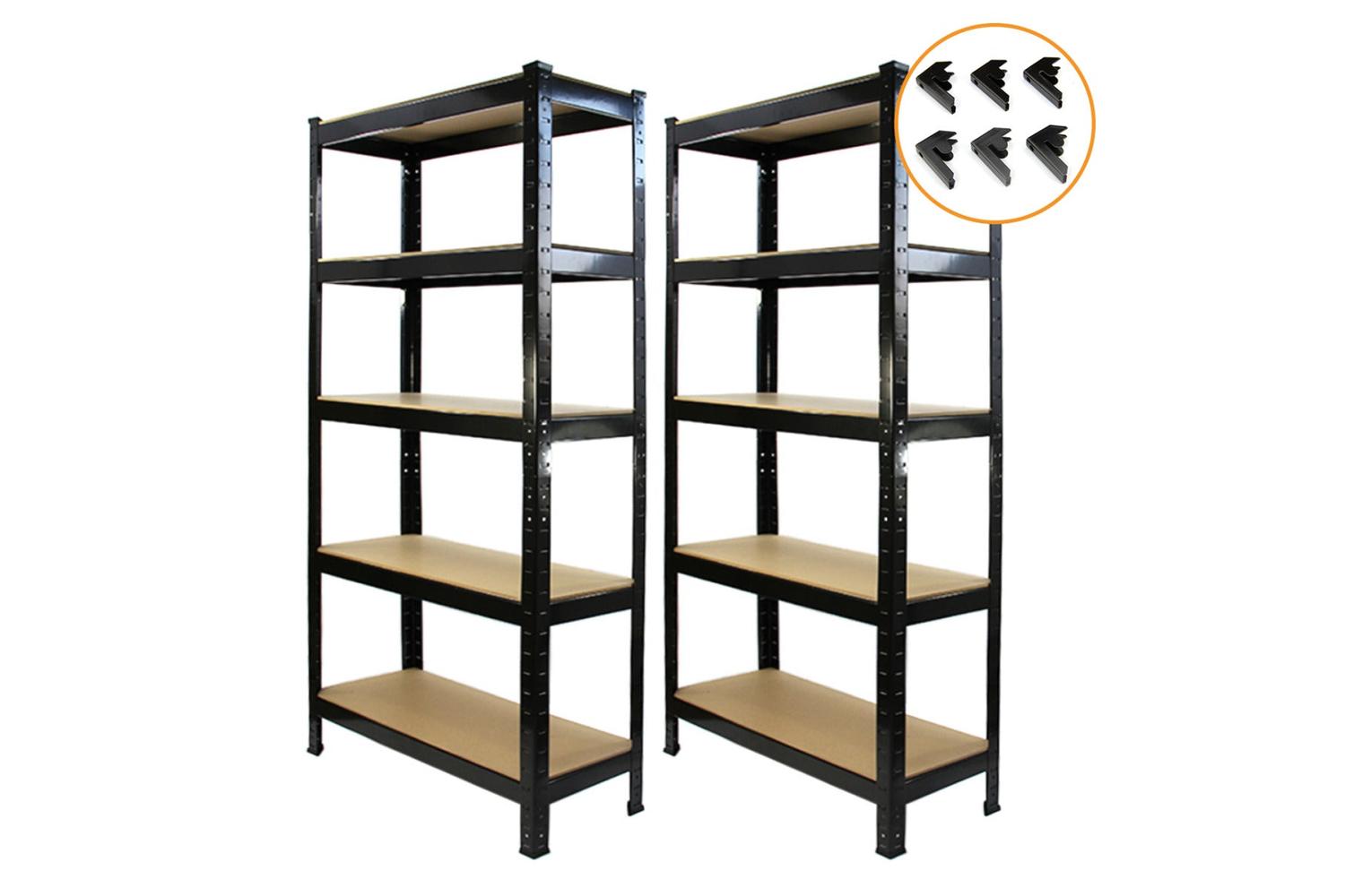 Monstershop 2 x T-Rax Metal Racking Units | Black