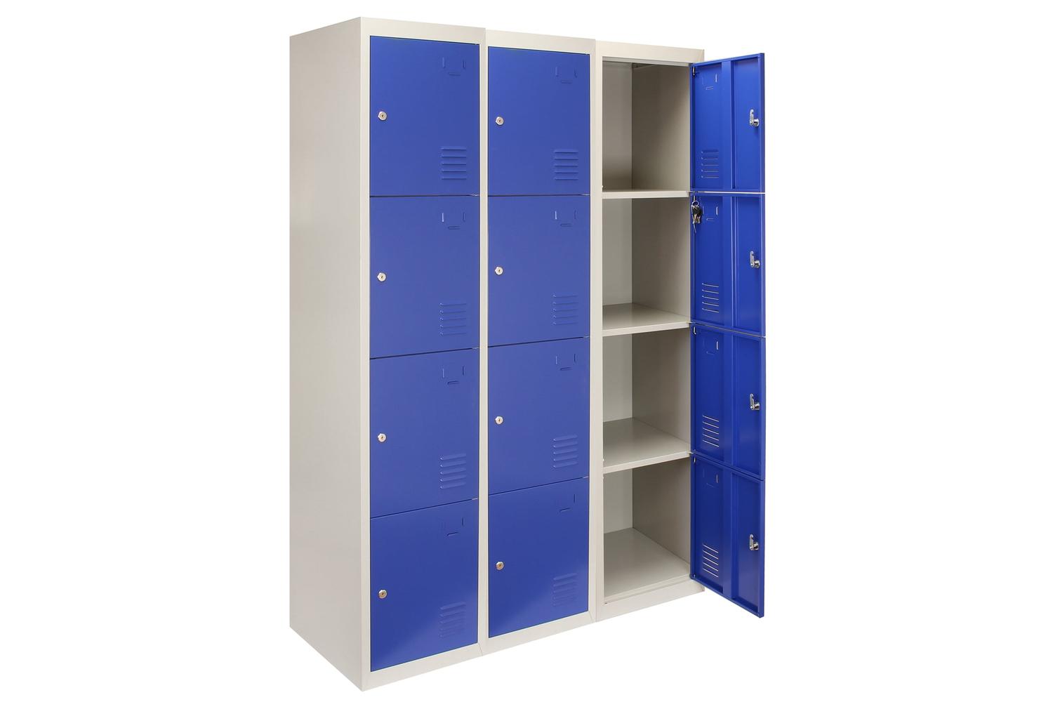 Monstershop 3 x Metal Storage Lockers | Blue