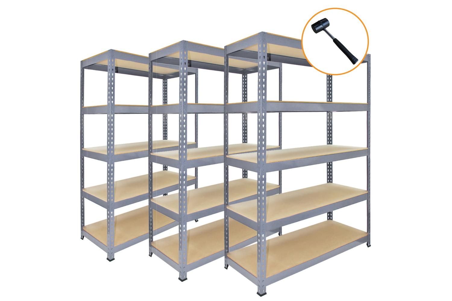 Monstershop 3 x Q-Rax Racking Units | Grey