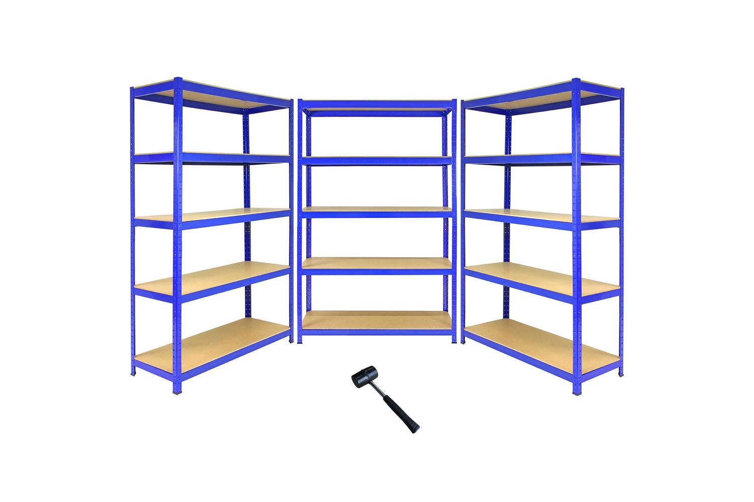 Monstershop 3 x T-Rax Warehouse Rack | Blue