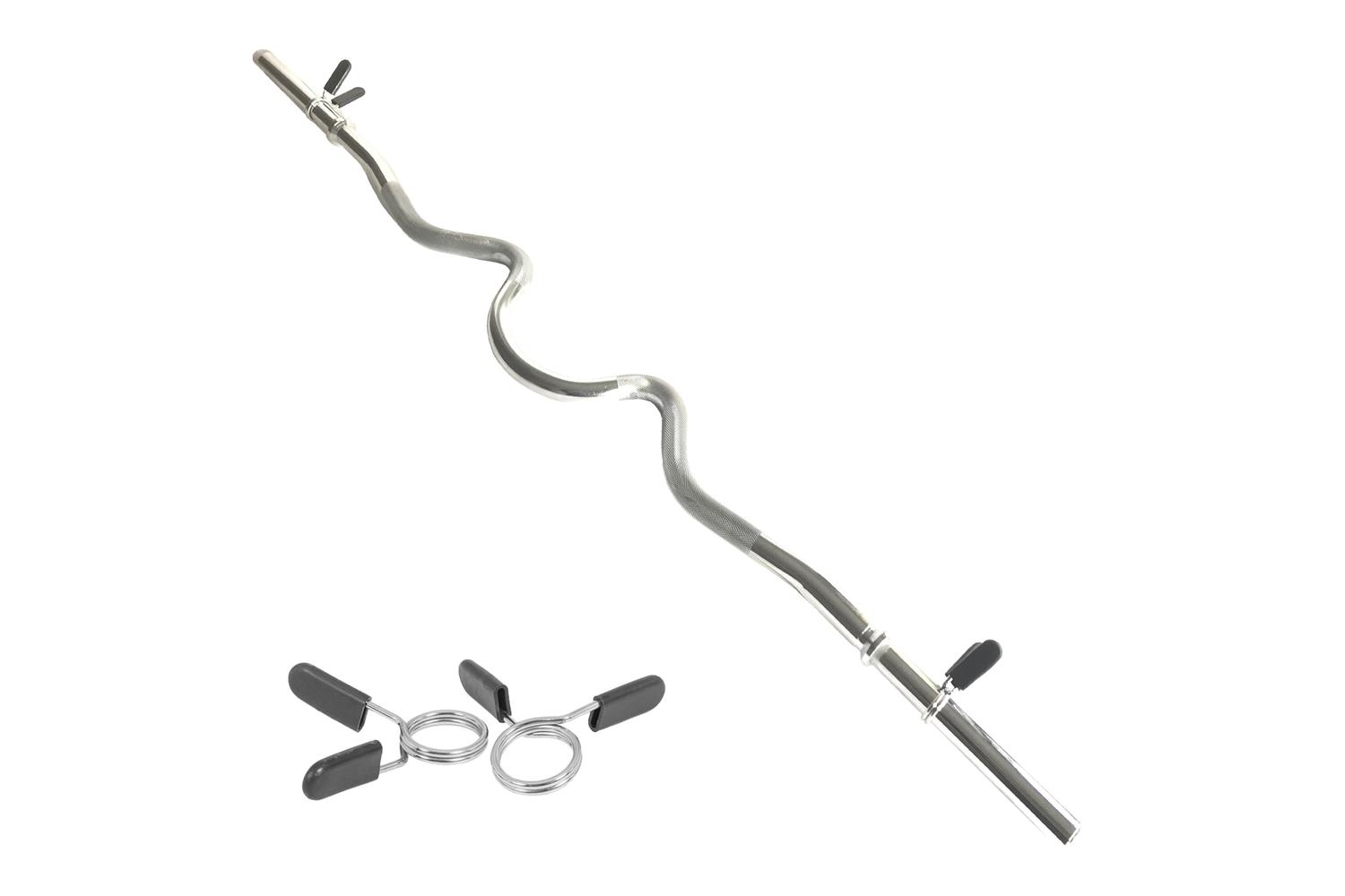 Monstershop Body Revolution EZ 1" Super Curl Spinlock Collar Barbell Bar