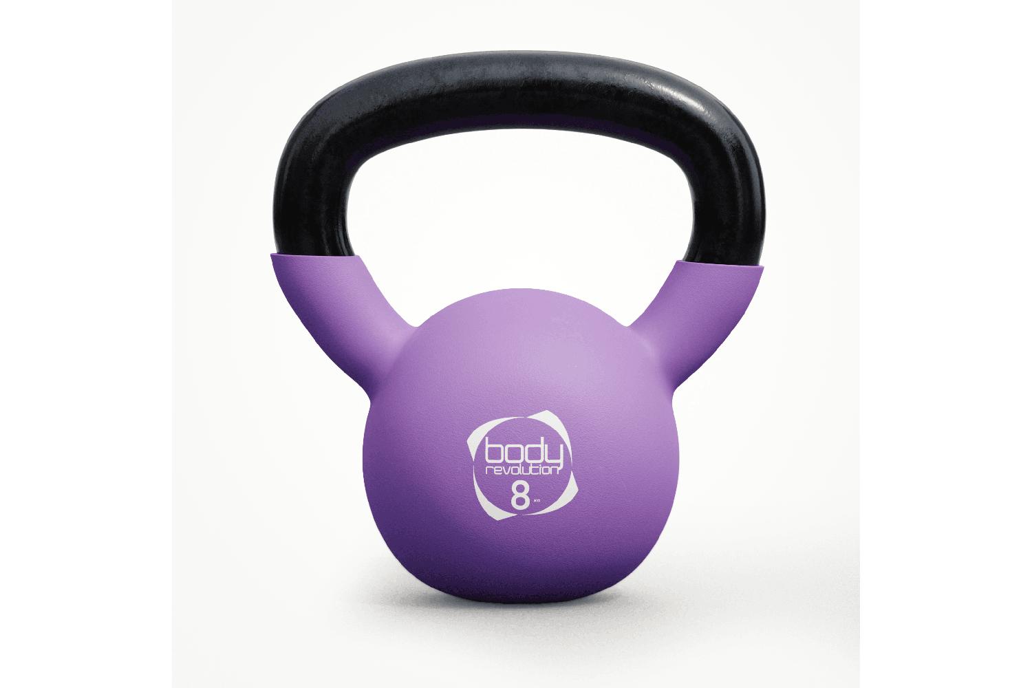 Monstershop Body Revolution Neoprene Kettlebells | 8kg | Purple
