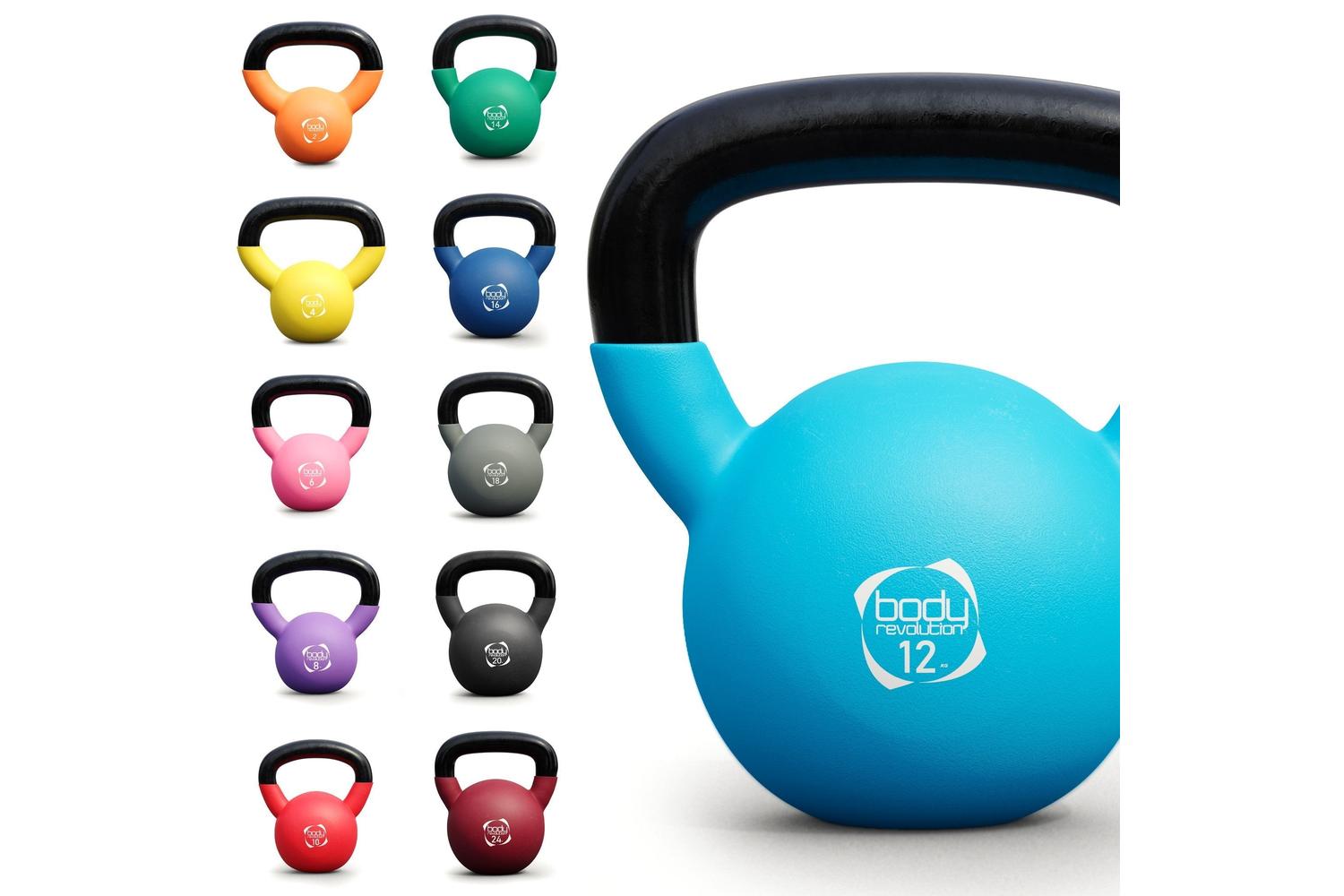 Monstershop Body Revolution Neoprene Kettlebells | 4kg+6kg+8kg Set