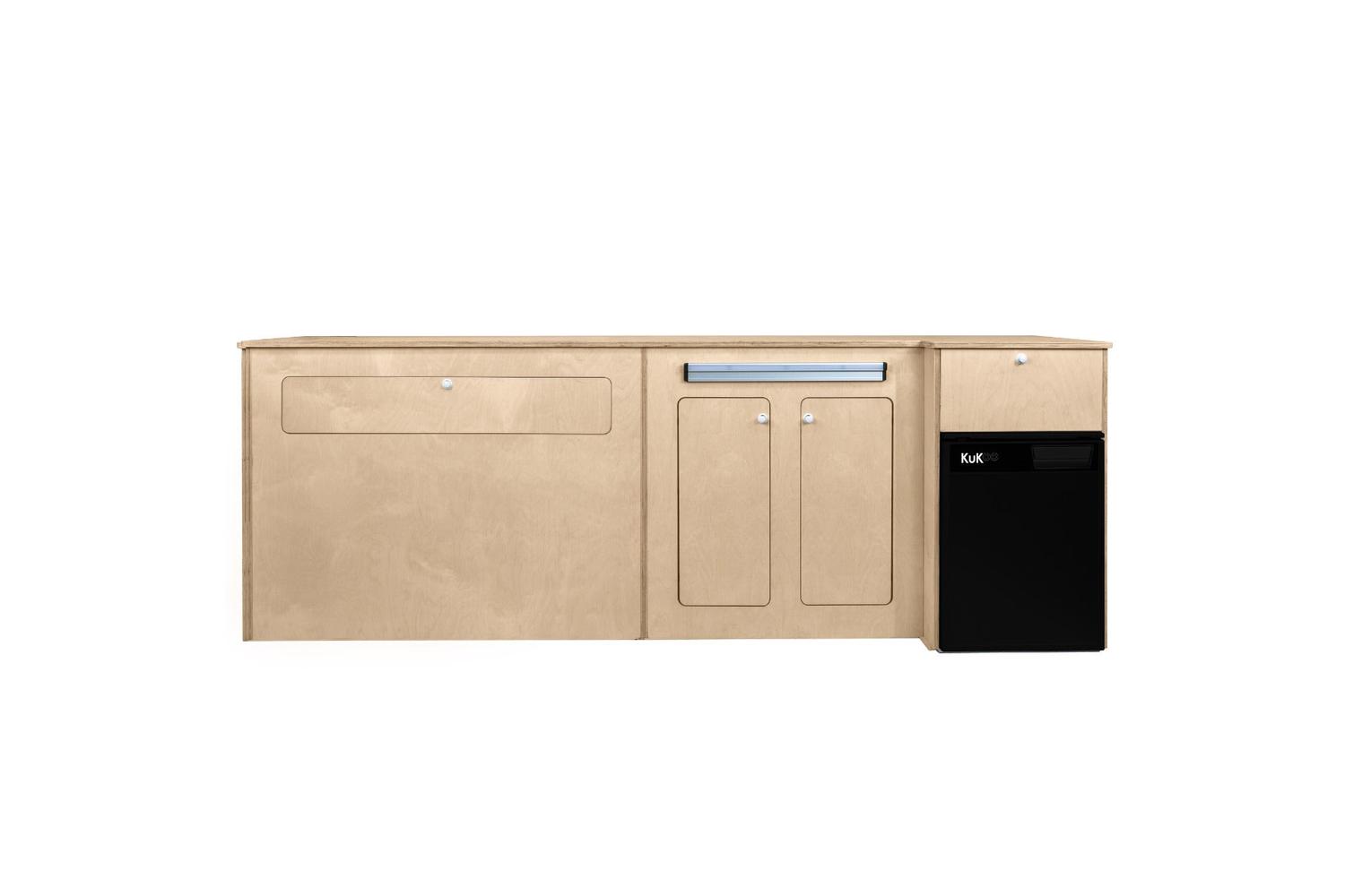 Monstershop 213255 - Camper Kitchen Pod & Black Compressor F