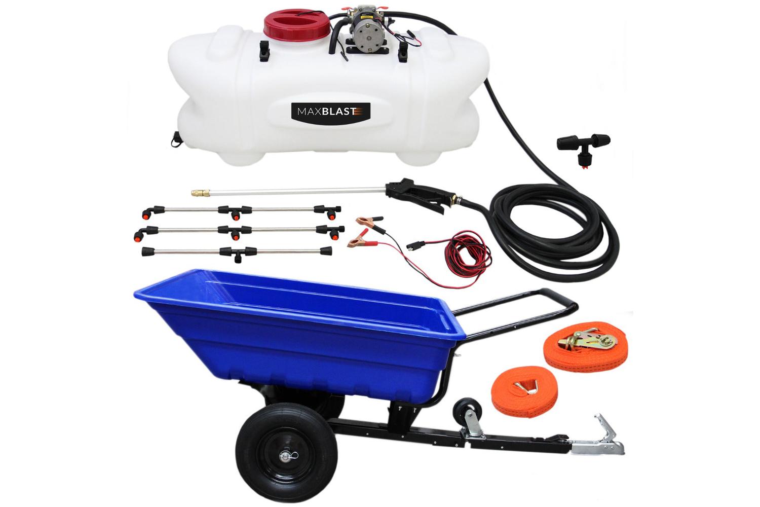 Monstershop ATV Tipping Trailer & 60 Litre Sprayer