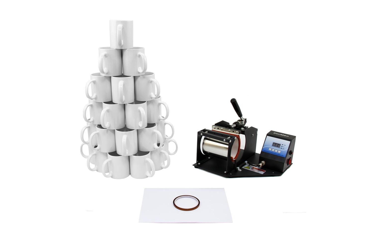 Monstershop 10150 - Pixmax Sublimation Mug Press & 72 Mugs