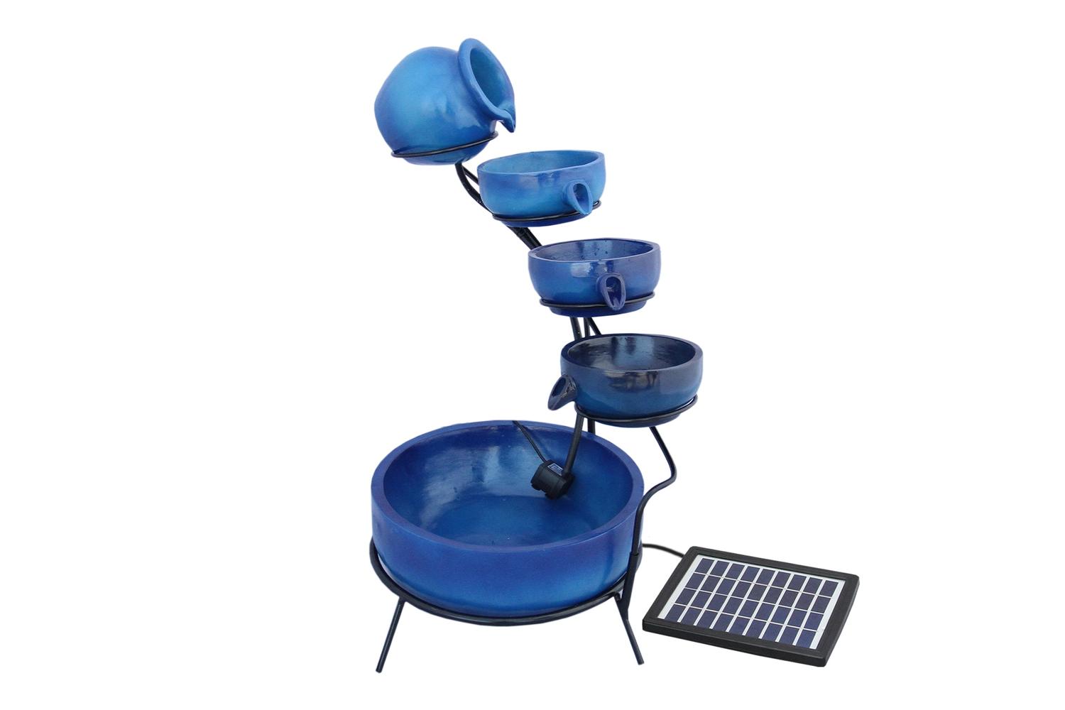 Monstershop 4 Tier Spilling Bowls Water Feature | Blue
