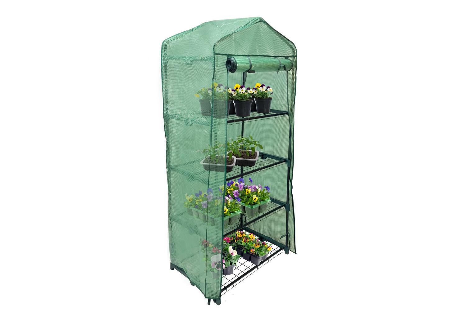 Monstershop 27058 - Greenhouse 4 Tier With Pe Cover