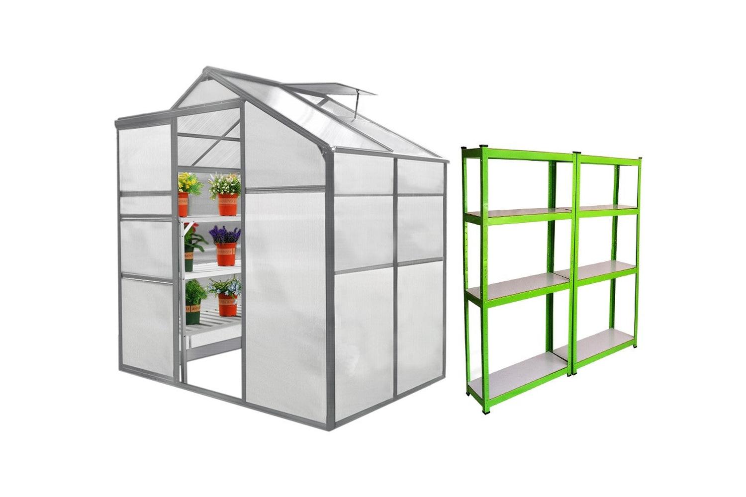 Monstershop 26222 - Greenhouse 6ft X 4ft And 2 X Water-resis